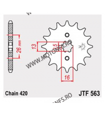 Pinion fata JT JTF 563-11 11T, 420 105-221-11 / 726.22.56 JT Sprockets JT Sprockets Pinion 20,00 lei 20,00 lei 16,81 lei 16,8...