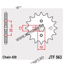 Pinion fata JT JTF 563-12 12T, 420 105-221-12 / 726.23.14 JT Sprockets JT Sprockets Pinion 20,00 lei 20,00 lei 16,81 lei 16,8...