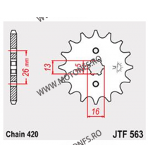 Pinion fata JT JTF 563-14 14T, 420 105-221-14 / 726.45.59 JT Sprockets JT Sprockets Pinion 21,00 lei 21,00 lei 17,65 lei 17,6...