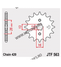 Pinion fata JT JTF 563-15 15T, 420 105-221-15 / 726.24.54 JT Sprockets JT Sprockets Pinion 23,00 lei 23,00 lei 19,33 lei 19,3...