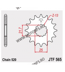 JT - Pinion (fata) JTF565RB (garnitura cauciuc), 16 dinti - XT500A-83/GS500E 2-Zyl/YZ&WR 102-461-16-2 / 726.23.48 JT Sprocket...