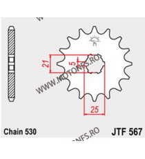 JT - Pinion (fata) JTF567, 16 dinti - XS360/400/SE, RD350LC 102-625-16 / 726.567-16 JT Sprockets JT Sprockets Pinion 64,00 le...