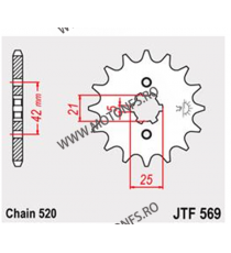 JT - Pinion (fata) JTF569, 16 dinti - SR/XT250 XV250Virago 105-427-16 / 726.27.02 JT Sprockets JT Sprockets Pinion 52,00 lei ...