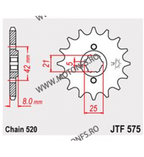 JT - Pinion (fata) JTF575, 14 dinti - TT600E -1992/TT350 102-424-14 / 726.34.52 JT Sprockets JT Sprockets Pinion 56,00 lei 56...