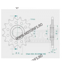 JT - Pinion (fata) JTF575, 16 dinti - XT550/600 Sonderzz. 102-424-16 / 726.575-16 JT Sprockets JT Sprockets Pinion 64,00 lei ...