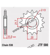 JT - Pinion (fata) JTF580, 16 dinti - FZ6 2004-/FZ750/YZF-R7 102-664-16 j JT Sprockets JT Sprockets Pinion 72,00 lei 72,00 le...