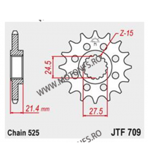 JT - Pinion (fata) JTF709, 16 dinti - Apr SL750 Shiver / Dorsoduro 105-519-16 JT Sprockets JT Sprockets Pinion 102,00 lei 102...