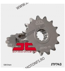 JT - Pinion (fata) JTF743RB (garnitura cauciuc), 15 dinti - Ducati Multistrada 1200 105-610-15-2 / 726.743.15 JT Sprockets JT...