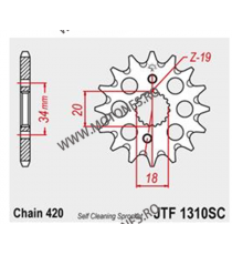 JT - Pinion MX (fata) JTF1310SC, 15 dinti - CRF150RB 2007- 100-207-15 / 726.08.13 JT Sprockets JT Sprockets Pinion 51,00 lei ...