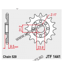 JT - Pinion MX (fata) JTF1442SC, 13 dinti - RM-Z 250 2013- 100-411-13 / 726.1442-13 JT Sprockets JT Sprockets Pinion 80,00 le...