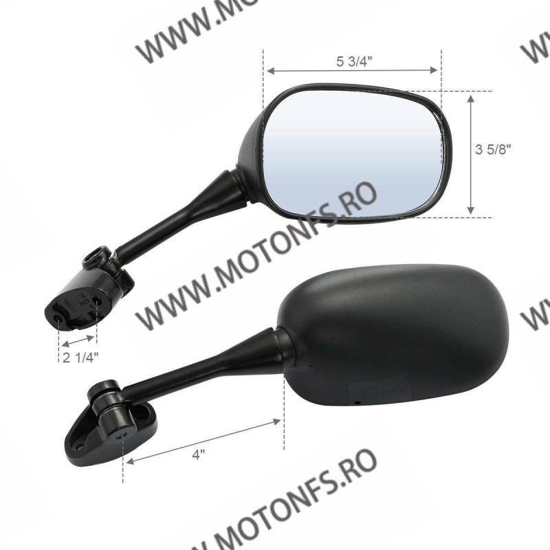 VFR800 VFR 800 V-TEC 2002 2003 2004 2005 2006 2007 2008 SET 2 BUC OGLINZI STANGA / DREAPTA HONDA XF416  Oglinzi Retrovizoare ...