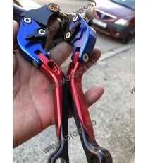 SET MANETE FRANA / AMBREIAJ - PRELUNGITE RABATABILE , pentru 3 sau 4 degete Yamaha Honda Suzuki Dugati KTM BMW MG3DV MG3DV  M...