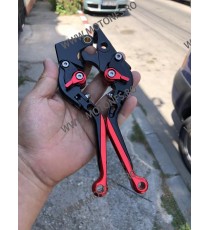 SET MANETE FRANA / AMBREIAJ - PRELUNGITE RABATABILE , pentru 3 sau 4 degete Yamaha Honda Suzuki Dugati KTM BMW 5HFXR 5HFXR  M...