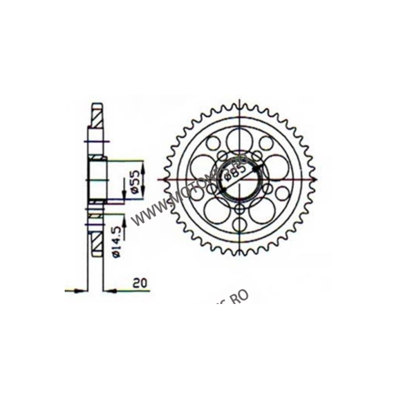 ESJOT - Foaie (spate) 50-29037, 45 dinti - YZF-R6 2006-/GSXR750 2011 115-567-45 ESJOT PINIOANE ESJOT Foi spate 130,00 lei 130...