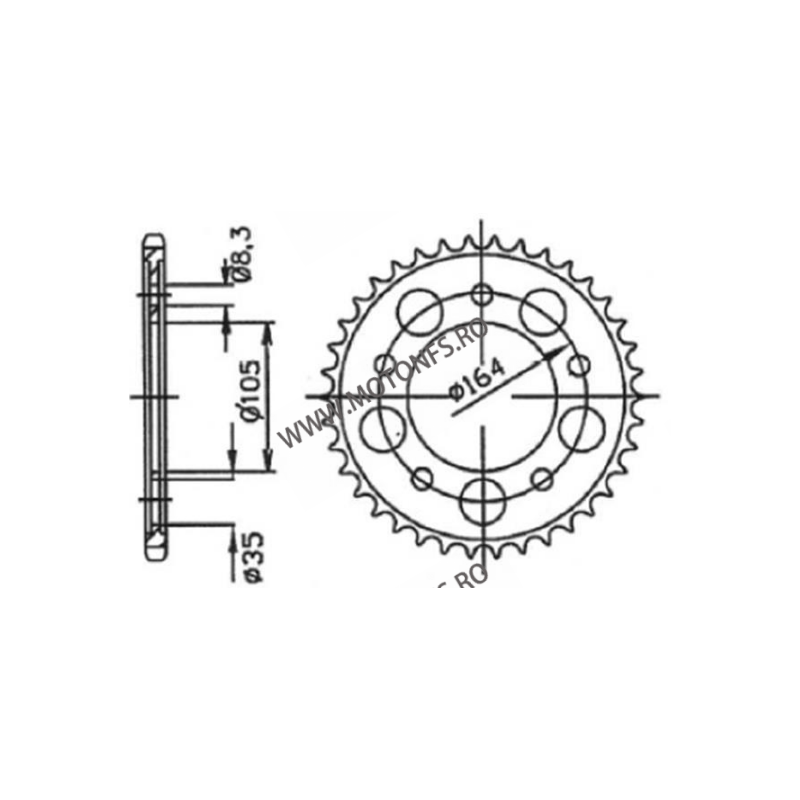 ESJOT - Foaie (spate) 50-29040, 47 dinti - APRILIA 850 SRV 2012-2018 115-559-47 ESJOT PINIOANE ESJOT Foi spate 199,00 lei 199...