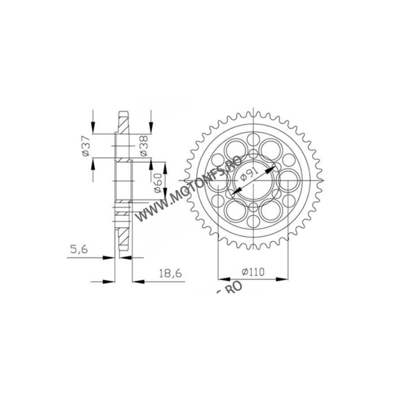 ESJOT - Foaie (spate) 50-29064, 44 dinti - BMW F750GS/850GS 2018- 115-581-44  ESJOT Foi spate 165,00 lei 165,00 lei 138,66 le...