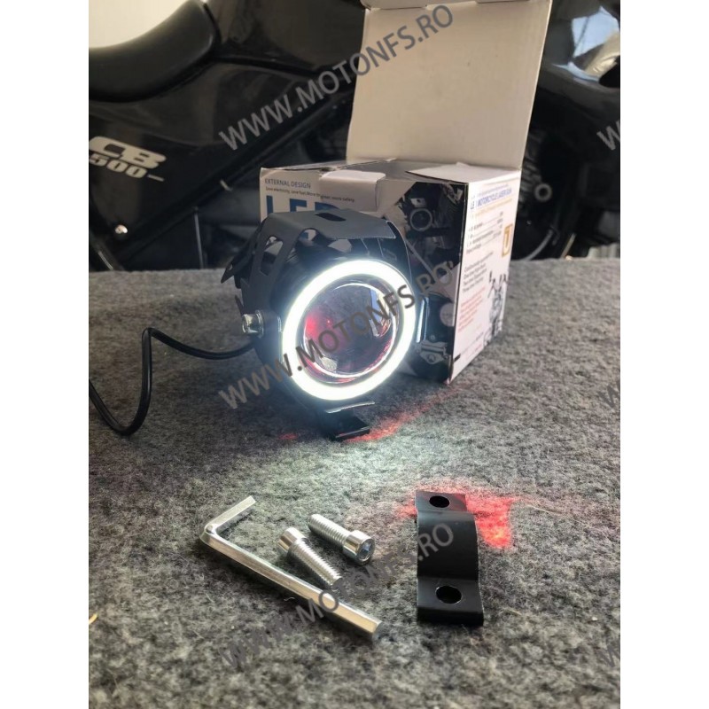 125W 12V Motocicleta faruri 3000LM moto reflectorul U7 LED-uri de conducere de ceață Spot Head Light Lampă decorative D1101  ...