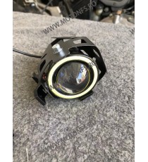 125W 12V Motocicleta faruri 3000LM moto reflectorul U7 LED-uri de conducere de ceață Spot Head Light Lampă decorative D1101  ...