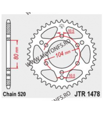 ESJOT - Foaie (spate) 50-32009, 43 dinti - ZX6R+RR 2005-/Z750/S 2004- 114-463-43 ESJOT PINIOANE ESJOT Foi spate 102,00 lei 10...