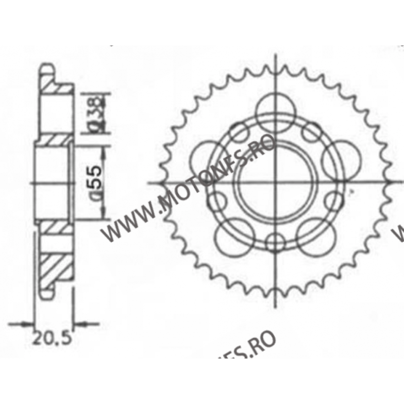 ESJOT - Foaie (spate) 50-32075, 38 dinti - Ducati Einarmschwinge 115-404-38  ESJOT Foi spate 350,00 lei 350,00 lei 294,12 lei...