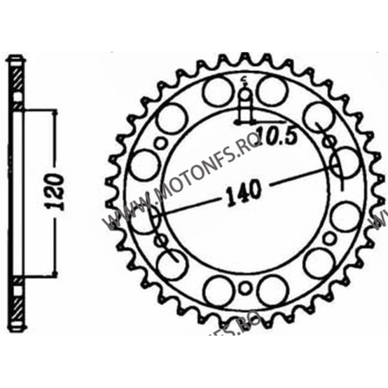 ESJOT - Foaie (spate) Aluminiu 51-32010, 44 dinti - GSX-R600/750 520 110-463-44  ESJOT Foi spate 161,00 lei 161,00 lei 135,29...