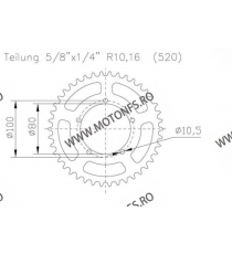 ESJOT - Foaie (spate) Aluminiu 51-32124, 44 dinti - BMW S1000RR Racing Felge 110-458-44 ESJOT PINIOANE ESJOT Foi spate 156,00...