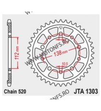 CBR900 RR Fireblade Foaie spate ALU JT JTA 1303-42BLK 42T, 520 Negru 110-454-42 / 728.1303-42BLK  JT Foi Spate 151,00 lei 151...