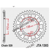 JT - Foaie (spate) Aluminiu JTA1303, 44 dinti - CBR600F 1999 - 2000 110-454-44  JT Foi Spate 175,00 lei 175,00 lei 147,06 lei...