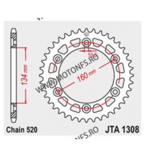 JT - Foaie (spate) Aluminiu JTA1308, 45 dinti - HONDA	600	CBR600 F	2001 - 2006 HONDA	600	CBR600 F	2007 - 2010 110-461-45  JT ...