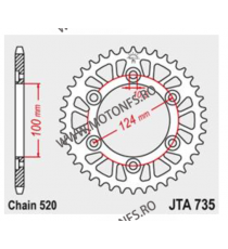 JT - Foaie (spate) Aluminiu JTA735, 39 dinti - Ducati 800 Sport /Supersport 851 Sort Production 900 Monster 900 SS Supersport...