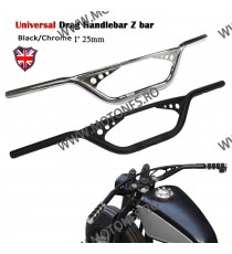 25MM Lugimea 82CM Ghidon Otel Chrom Universal moto Cafe Racer Chopper Dragstyle Dragbar WSB6U WSB6U  Ghidon 179,00 lei 179,00...