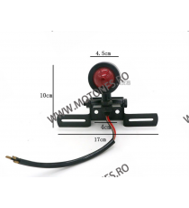 Stop Frana / Lampa Spate Suport Numar Moto Universal Cafe Racer Cromat Chooper Bobber Yamaha Kawasaki Honda Suzuki HP9031 HP9...