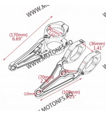 Set 2 Bucati Suport Far furca 41 mm PKSJ0 PKSJ0  Suport Far Moto Universale 135,00 lei 135,00 lei 113,45 lei 113,45 lei