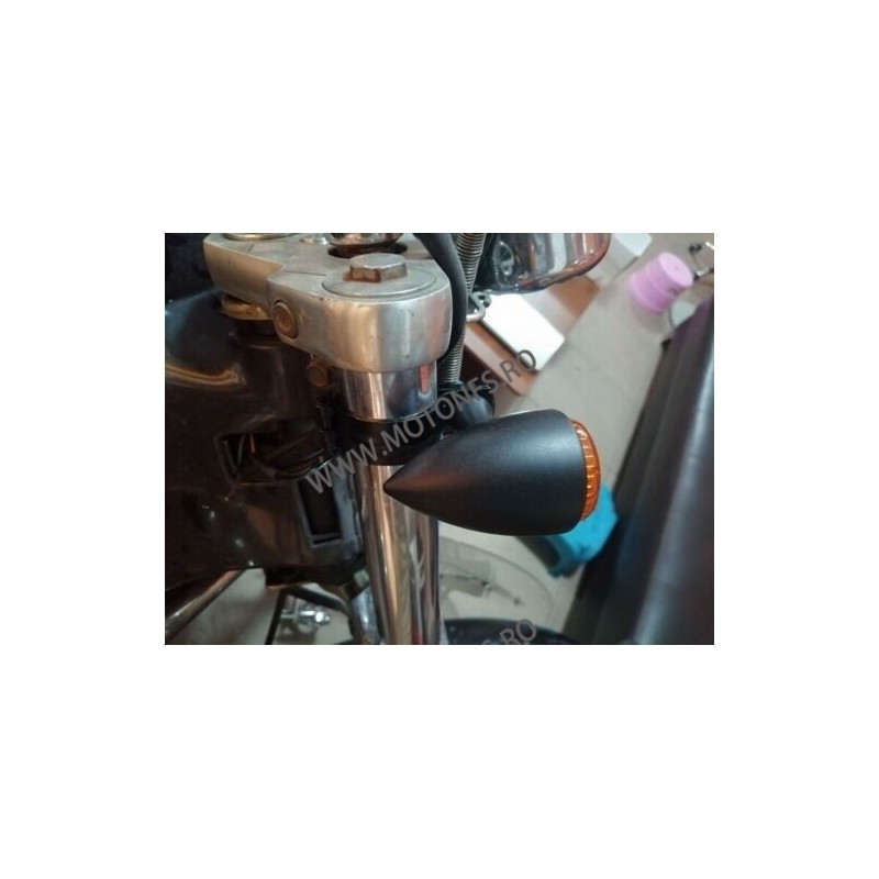 52mm-60mm Set 2Buc Suport Prindere Furca Semnalizare Motocicleta ATV Scuter Negru Aluminiu 0TX7C 0TX7C  Suporti Semnalizare 5...