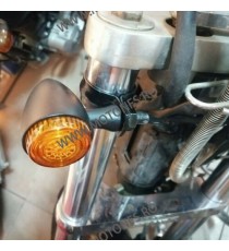 52mm-60mm Set 2Buc Suport Prindere Furca Semnalizare Motocicleta ATV Scuter Negru Aluminiu 0TX7C 0TX7C  Suporti Semnalizare 5...