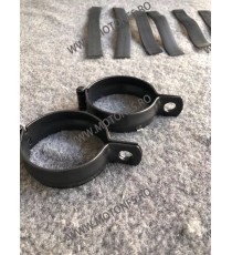 52mm-60mm Set 2Buc Suport Prindere Furca Semnalizare Motocicleta ATV Scuter Negru Aluminiu 0TX7C R-078  Suporti Semnalizare &...