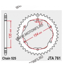 JT - Foaie (spate) Aluminiu JTA761, 39 dinti - Ducati - cu Adaptor 110-003, lant 004 110-503-39  JT Foi Spate 195,00 lei 195,...