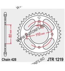 JT - Foaie (spate) JTR1219, 42 dinti - CBF125 2009- 111-348-42 / 727.21.49  JT Foi Spate 83,00 lei 83,00 lei 69,75 lei 69,75 lei