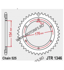 JT - Foaie (spate) JTR1346, 43 dinti - VFR800 F	2014 - 2021 VFR800 X Crossrunner	2015 - 2021 111-571-43 / 727.1346.43  JT Foi...