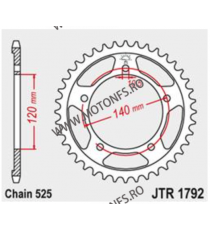 JT - Foaie (spate) JTR1792, 43 dinti - GSXR600 2006-2010 GSXR750 2004-2005/Bonnev.T100 Bonneville 800 113-552-43 /  727.69.67...