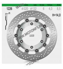 NG - Disc frana (Fata) 510-1226 - YAMAHA XT660 X Supermoto	2004 - 2016 510-1226 NG BRAKE DISC NG Discuri Frana 864,00 lei 864...