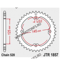 JT - Foaie (spate) JTR1857, 38 dinti - YFM250 R Raptor YFM350 R Raptor YFZ450 /S XT500 Z YFM700 R Raptor 112-446-38 / 727.51....