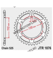 JT - Foaie (spate) JTR1876, 43 dinti - MT-07 2014 - 2020 /GSX-R 600 2011 - 2017 GSX-S 750 2017 - 2021 115-567-43 / 727.1876-4...