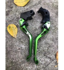 Kawasaki ZX6R/636 ZX10R Z1000 Z750R Z1000 Set Manete Lungi 5D 3 - 4 Degete Prelucrare Cnc Verde Cu Chieta Negre 0TQJC MSV5D-F...