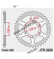 JT - Foaie (spate) JTR2020, 41 dinti - Triumph Bonneville T100, Street-Twin,-Cup, Scrambler	2017 - 2021 115-469-41 / 727.2020...