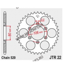 JT - Foaie (spate) JTR22, 45 dinti - Aprilia SX125	2008 - 2010 115-402-45 / 727.32.95  JT Foi Spate 166,00 lei 166,00 lei 139...