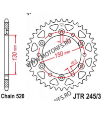 JT - Foaie (spate) JTR245/3, 42 dinti - FMX650 2005-2007 111-464-42 / 727.16.12  JT Foi Spate 138,00 lei 138,00 lei 115,97 le...