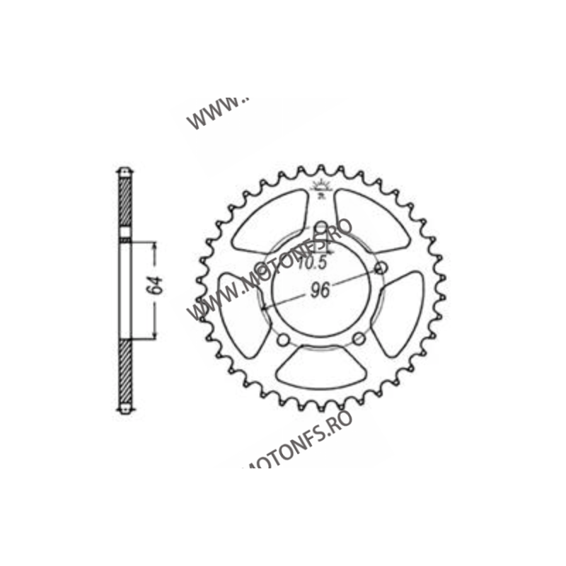 JT - Foaie (spate) JTR254, 37 dinti -HONDA CBF 250	2004 - 2006 111-456-37  JT Foi Spate 102,00 lei 102,00 lei 85,71 lei 85,71...