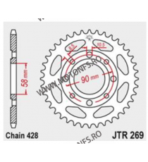 JT - Foaie (spate) JTR269, 43 dinti - HONDA 125	CM125 C Custom	1982 - 1985 115-341-43/115-341-43-1  JT Foi Spate 78,00 lei 78...