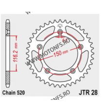 JT - Foaie (spate) JTR28, 42 dinti - Aprilia RS250 1995-2003 115-453-42  JT Foi Spate 122,00 lei 122,00 lei 102,52 lei 102,52...